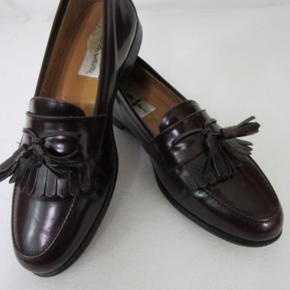 MEZLAN Santander Burgundy Cordovan Tassel Kilt Leather Dress Shoes Sz 8.5 main image 5